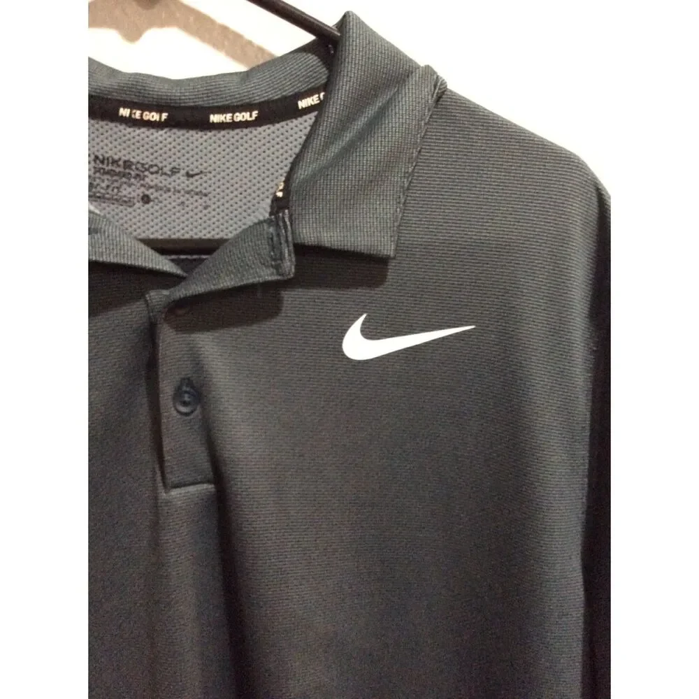 Nike Golf Large L mens short sleeve polo shirt Dark blue